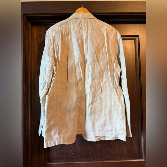 Piombo Men's 44Regular Kahki/Beige Linen Blazer - Picture 2 of 3